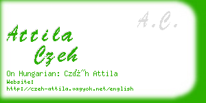 attila czeh business card